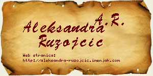 Aleksandra Ružojčić vizit kartica